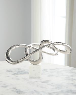 Serpentine Sculpture on Marble