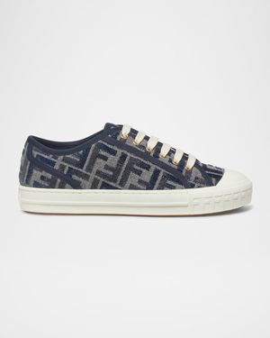 Domino FF Chenille Jacquard Low-Top Sneakers