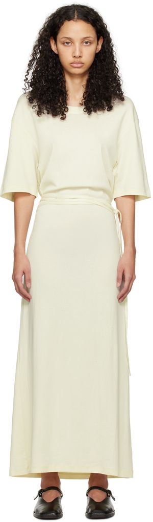 LEMAIRE Yellow Belted Midi Dress