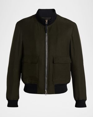 Men's Flap-Pocket Bomber Jacket