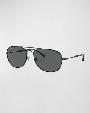 Men's rb3735 Double-Bridge Metal Aviator Sunglasses, 60mm