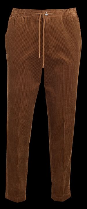 Selected - Pantalon droit velours de coton bio côtelé - Taille XL - Marron