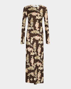 Faroe Bias-Cut Maxi Dress