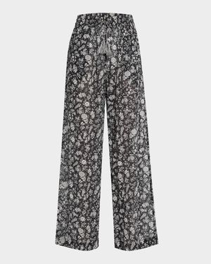 Azra Floral Wide-Leg Coverup Pants