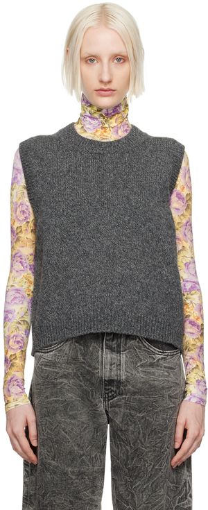Maison Margiela Gray Wool Vest