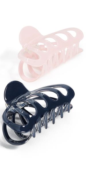 By Adina Eden Octopus Hair Claw Clip Set Pink and Navy One Size