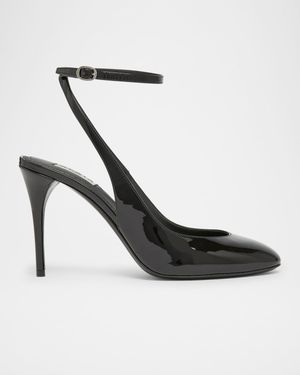 Patent Leather Slingback Pumps