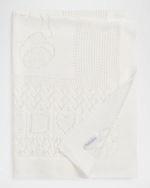 Kid's Pointelle Teddy Bear Blanket