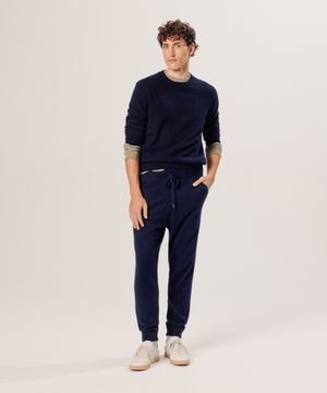 Rodier - Pantalon jogging en cachemire - Taille 2XL - Bleu
