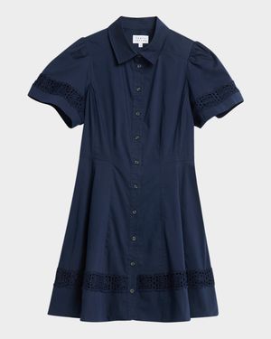 Corinne Button-Front Mini Dress
