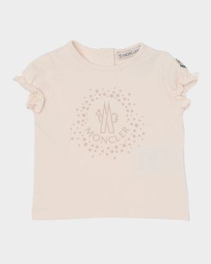 Girl's Starry Logo Short-Sleeve Graphic T-Shirt, Size 1M-3