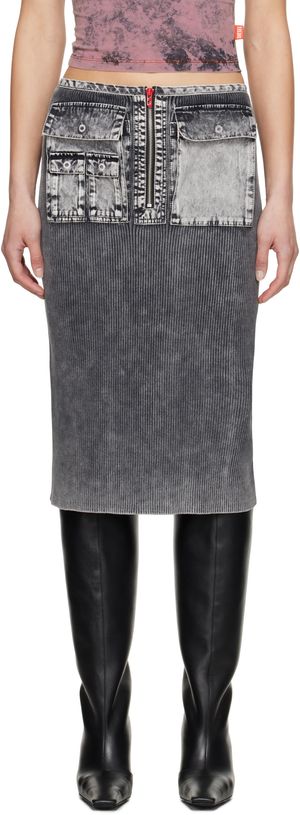 Diesel Jupe midi M-Meryn grise