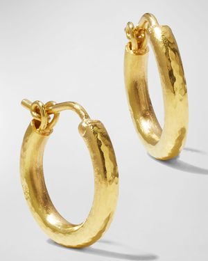 19K Yellow Gold Hoop Earrings