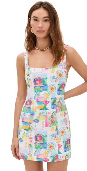 Show Me Your Mumu Steph Mini Dress Amalfi Coast Linen L