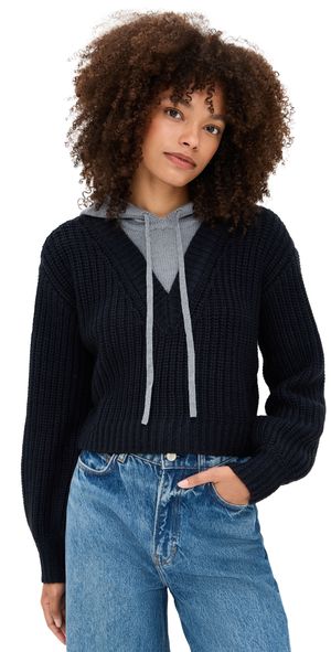 Cinq à Sept Deidre Pullover Navy/Heather Grey L