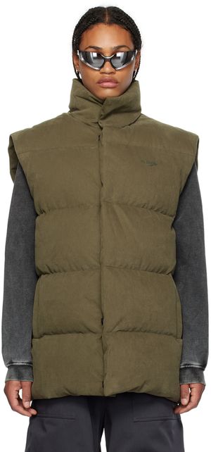 We11done Khaki Quilted Down Vest