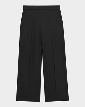 Relaxed Straight-Leg Pull-On Pants