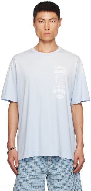Givenchy T-shirt bleu à image à logo 4G