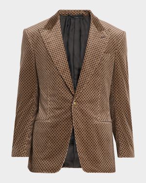 Men's Printed Cotton Sport Coat
