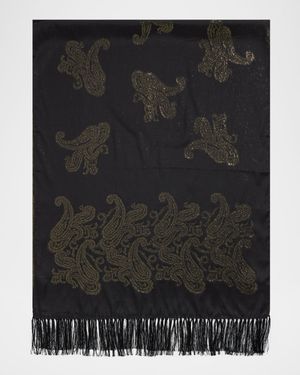 Silk-Blend Jacquard Scarf