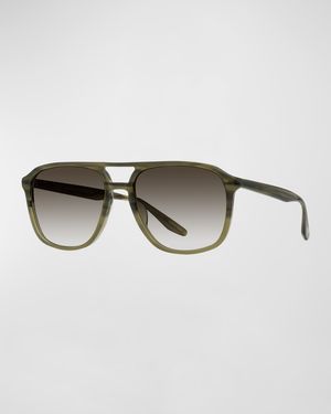 Men's Gyalis Plastic Rectangle Sunglasses