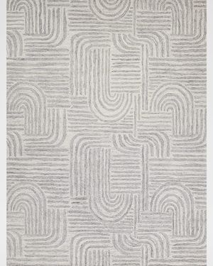 Juno Hand-Tufted Gray/Ivory Rug, 8' x 10'