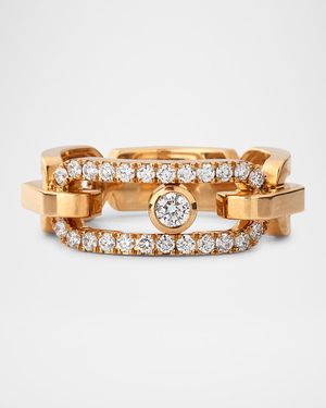 MOVE LINK 18K ROSE GOLD DIAMOND RING