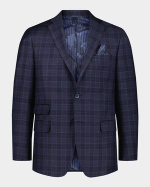 Men's Kipton Plaid Single-Breasted Sport Coat