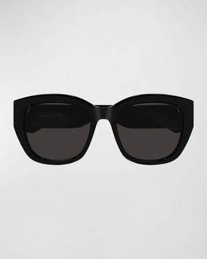 Logo Acetate Butterfly Sunglasses