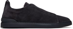ZEGNA Navy Triple Stitch Sneakers