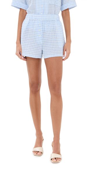 STAUD Gabi Shorts Sky Gingham L