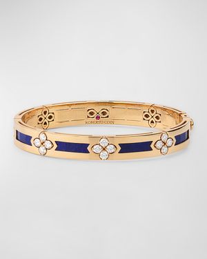 18K Rose Gold Diamond and Lapis Bracelet