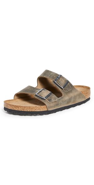 Birkenstock Arizona Soft Footbed Sandals Faded Khaki 42