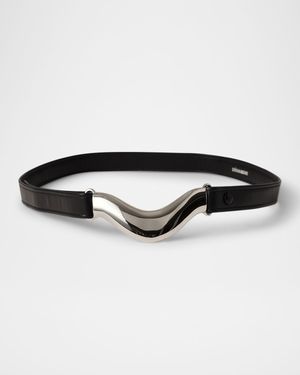 Brancusi Metal Leather Belt