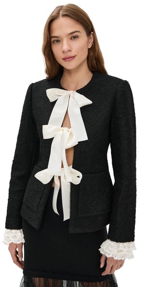 Sea Seraphine Solid Bow Jacket Black L