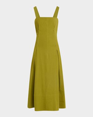 Sleeveless Linen-Blend Cami Dress