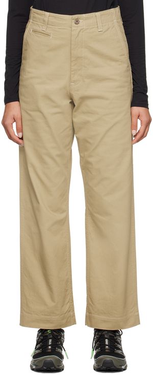Snow Peak Beige Takibi Chino Trousers