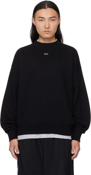 Off-White Pull molletonné noir de style planchiste à quatre flèches modifiées