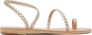 Ancient Greek Sandals Sandales Eleftheria argentées