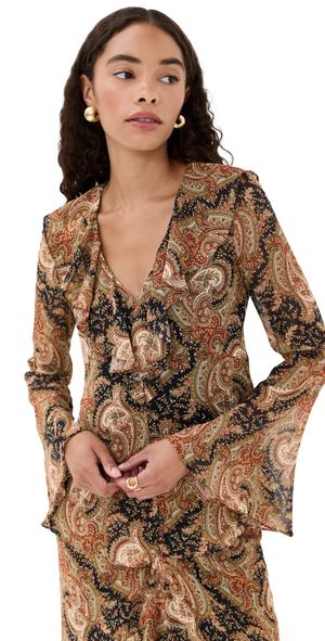 Veronica Beard Kyrie Top Navy Multi 8