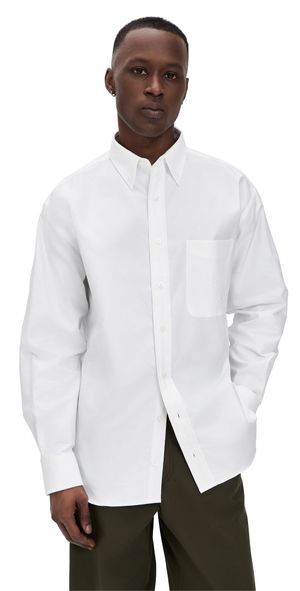 Aaron Levine Logo Oxford Shirt White L