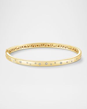 Stardust 18K Yellow Gold Constellation Bangle Bracelet with Diamonds