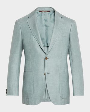Men's Wool-Blend Twill Blazer