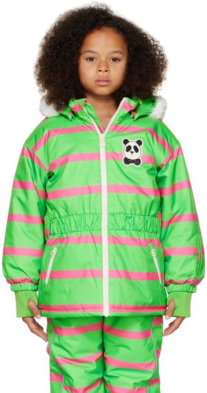 Mini Rodini Kids Green Panda Jacket