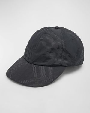 Men's Tonal Check Jacquard Baseball Cap