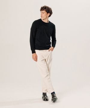 Rodier - Pull col rond en cachemire - Taille 2XL - Noir