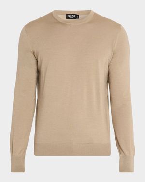 Men's Cashseta Modern-Fit Crewneck Sweater