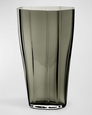 Reed Medium Moss Green Vase, 11.8"