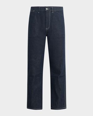 Men's Chambray Straight-Leg Utility Pants
