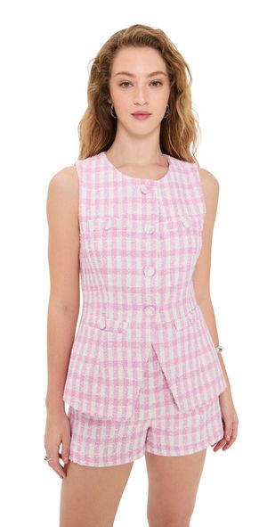 endless rose Tweed Top Jacket Pink/White M